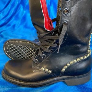 Biltrite Belleville Vintage studded leather boots size 6XN